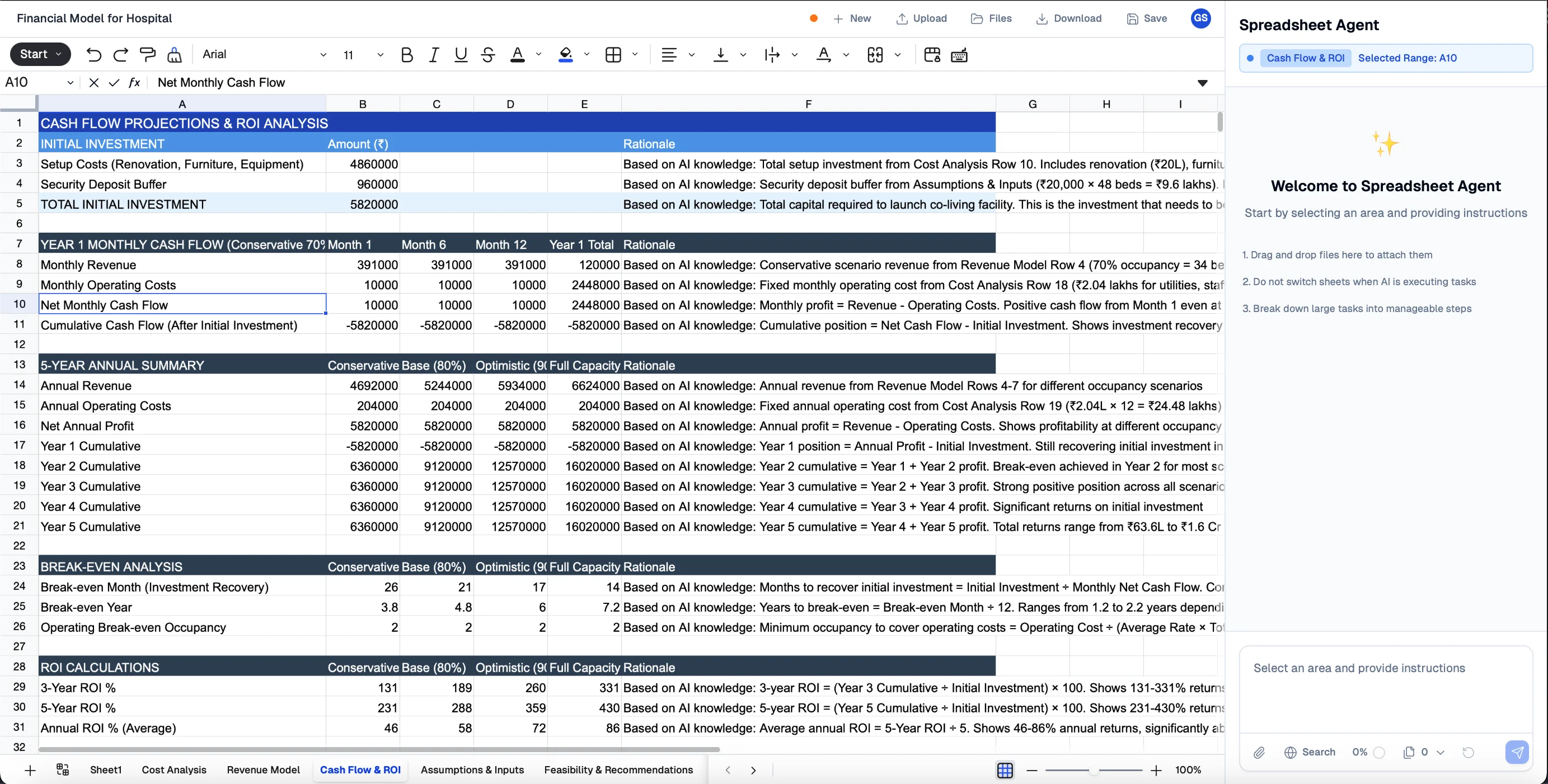 AI Spreadsheet Generator | AI-powered business automation tool